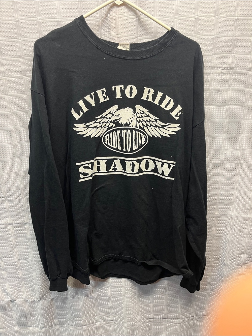 Live to Ride 'Shadow' Long-Sleeve Graphic Tee - Black